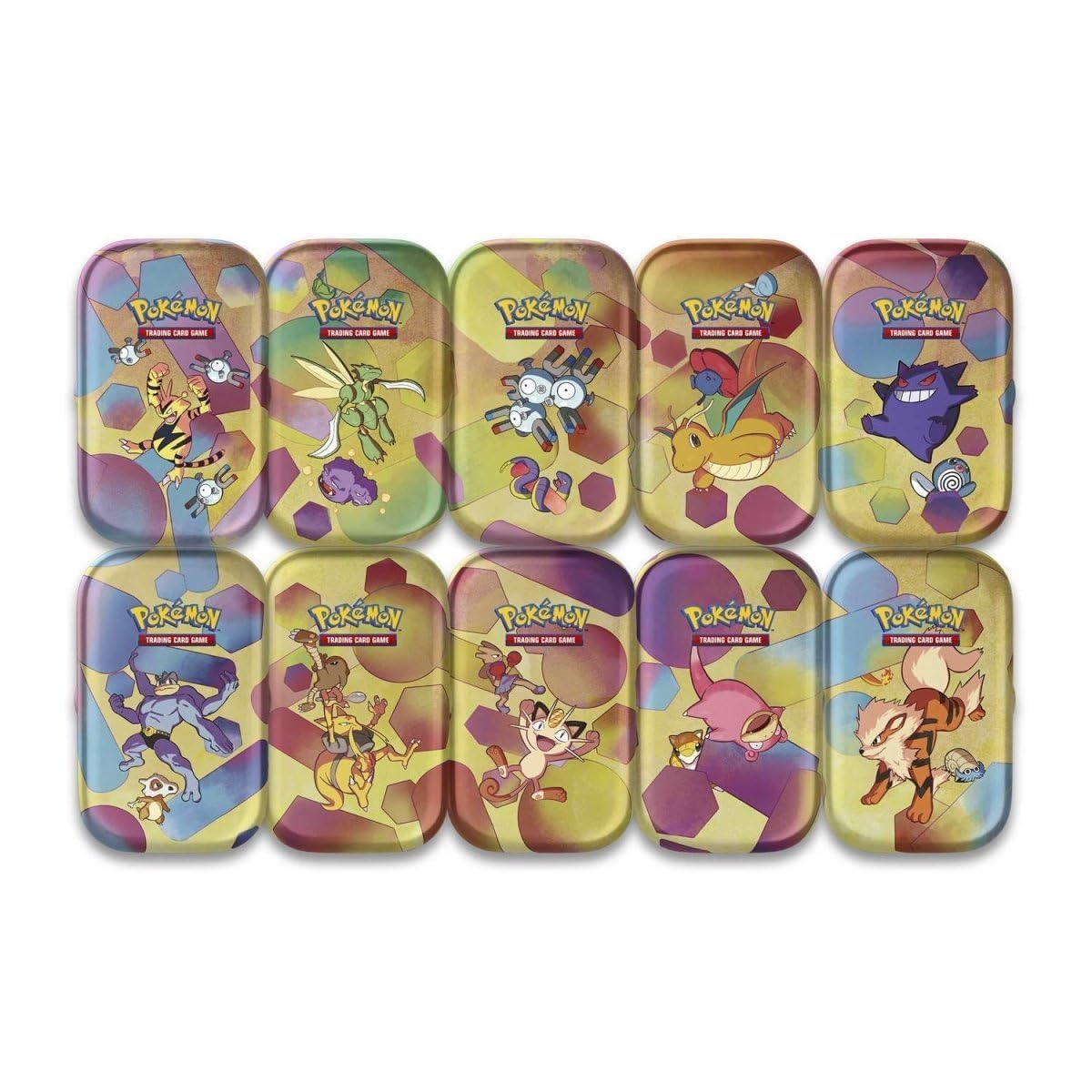 Pokémon TCG: Scarlet & Violet—151 Mini Tin – Meowth and Hitmonchan (2 Booster Packs, 1 Coin & 1 Art Card)