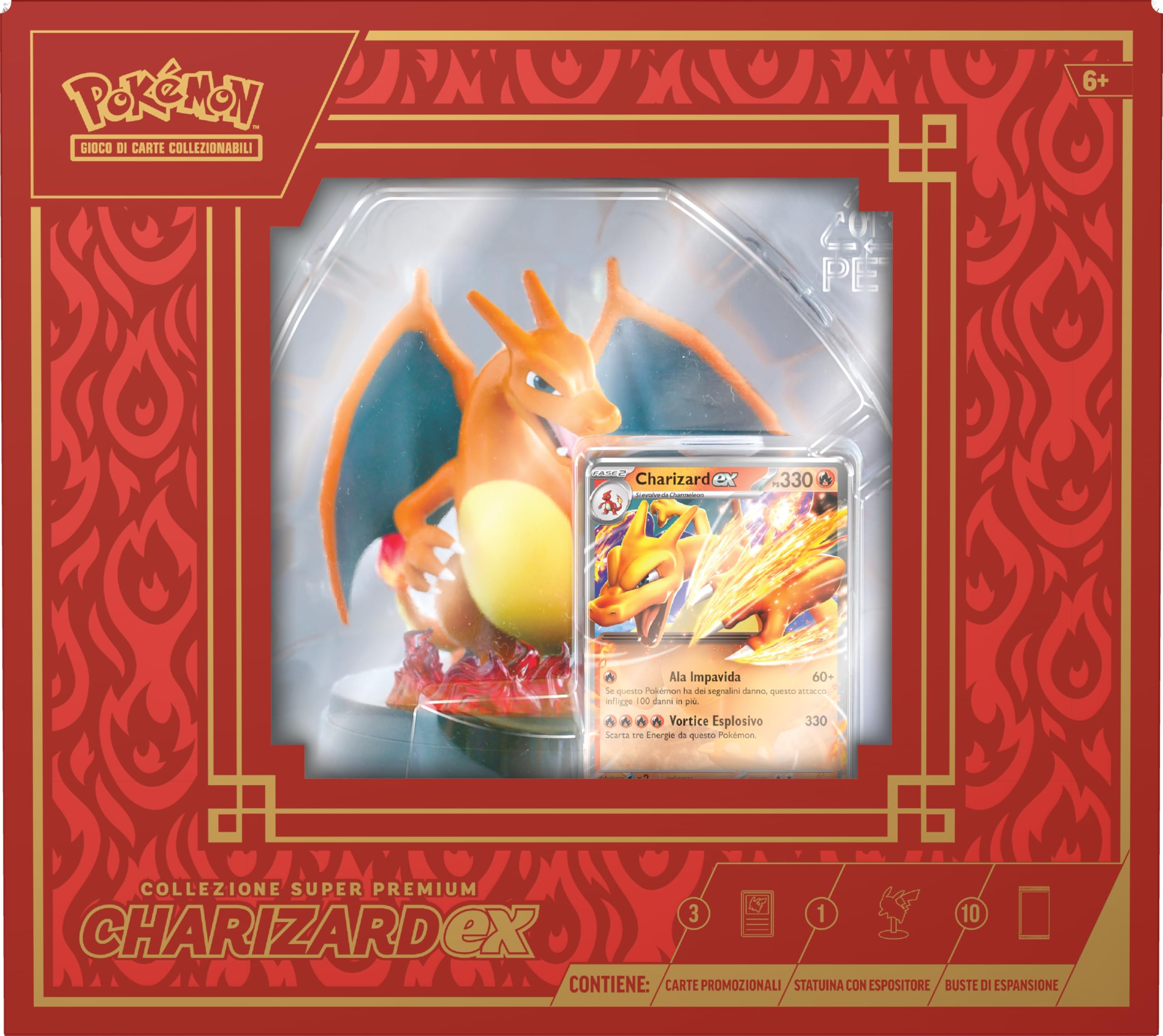 Pokémon TCG: Charizard-ex Super Premium Collection (Three Holographic Promo Cards, One Card Display Figure and 10 Expansion Envelopes)