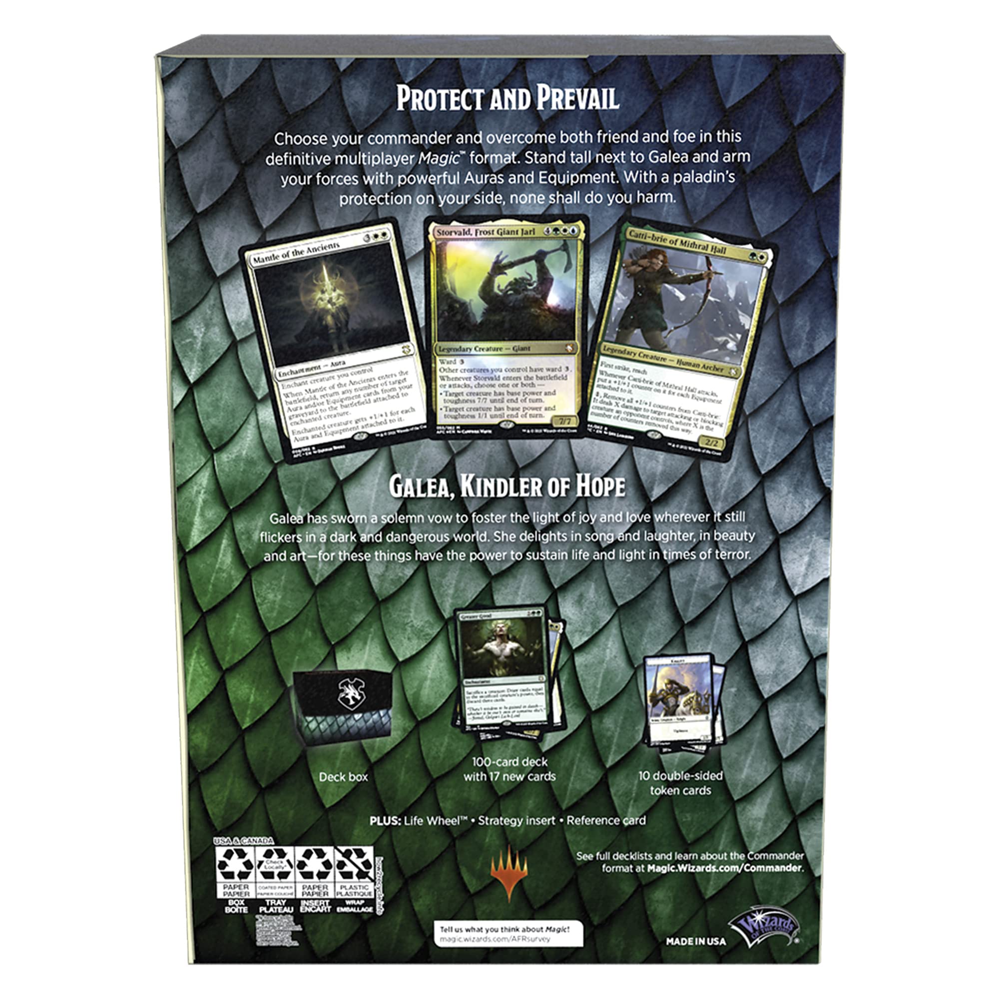 Magic: The Gathering Adventures in the Forgotten Realms Commander Deck – Aura of Courage (Green-White-Blue)