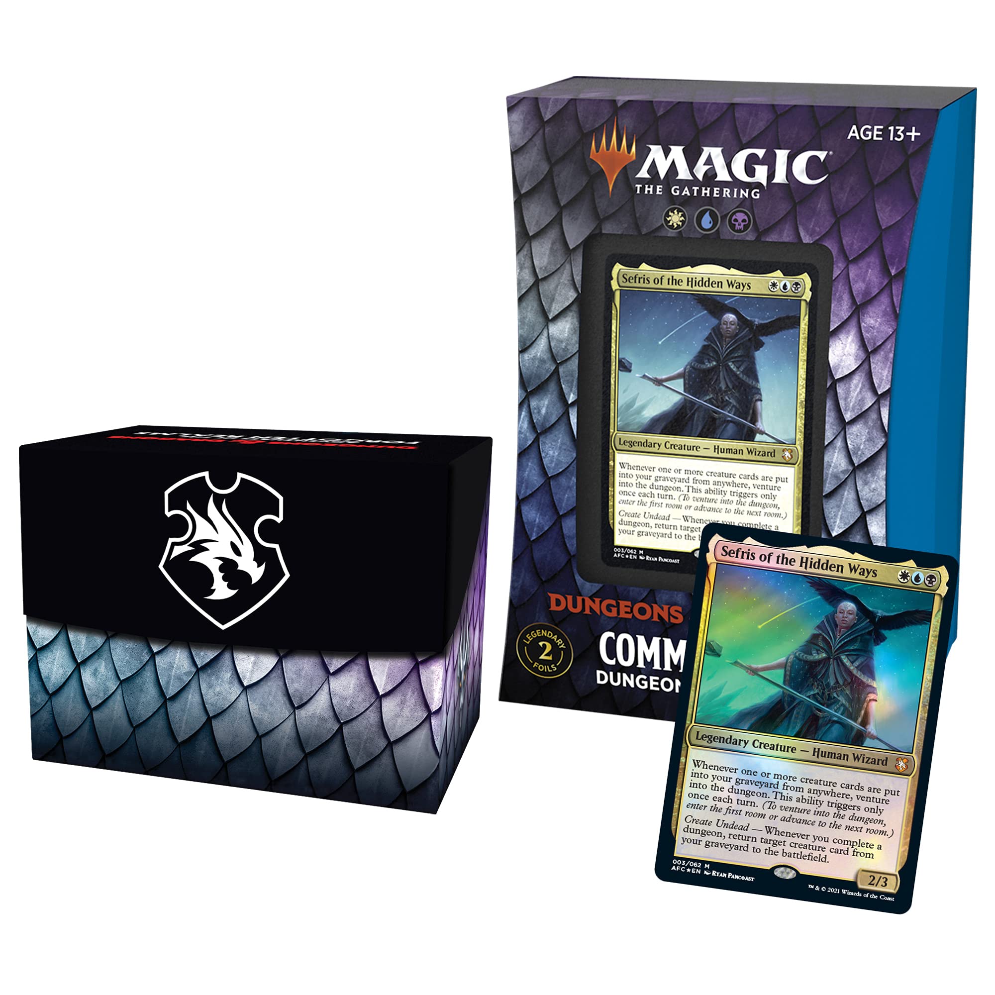 Magic: The Gathering Adventures in The Forgotten Realms Commander Deck – Dungeons of Death (White-Blue-Black)
